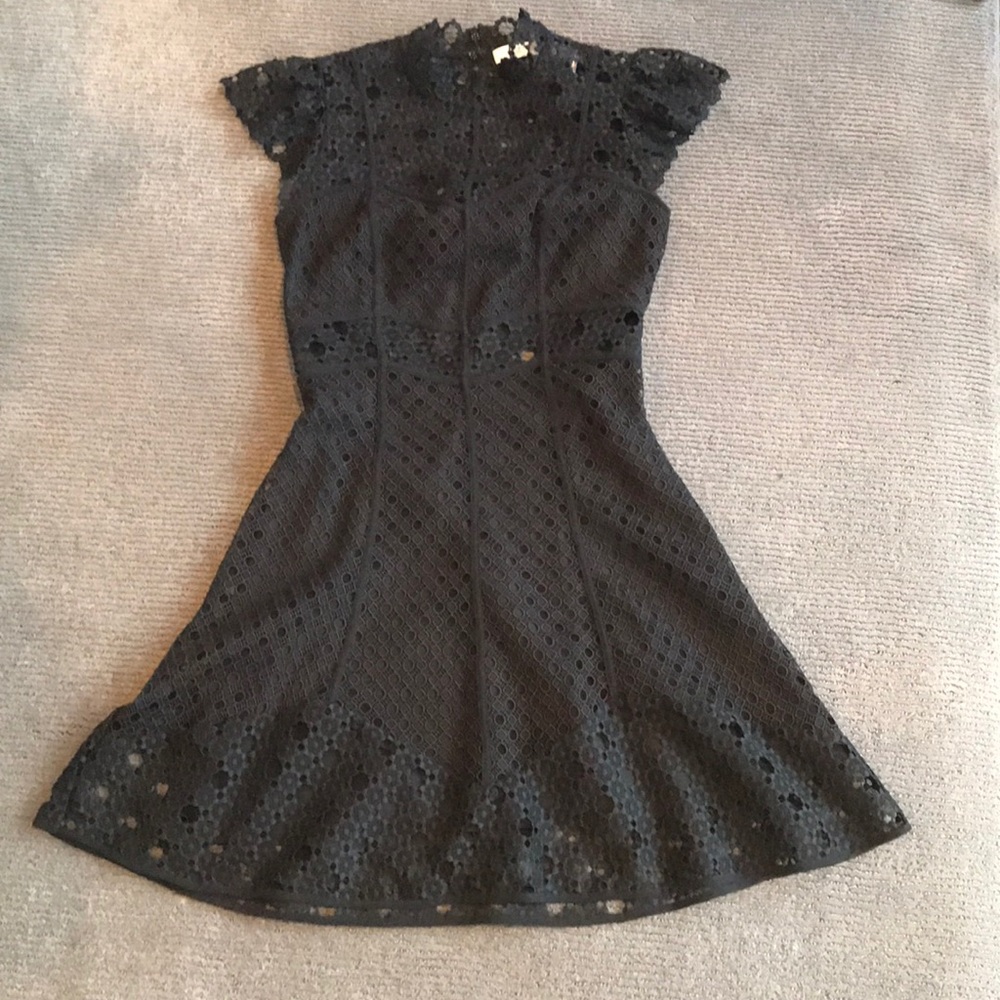 Sandro Jannie Lace A-Line Mini Dress